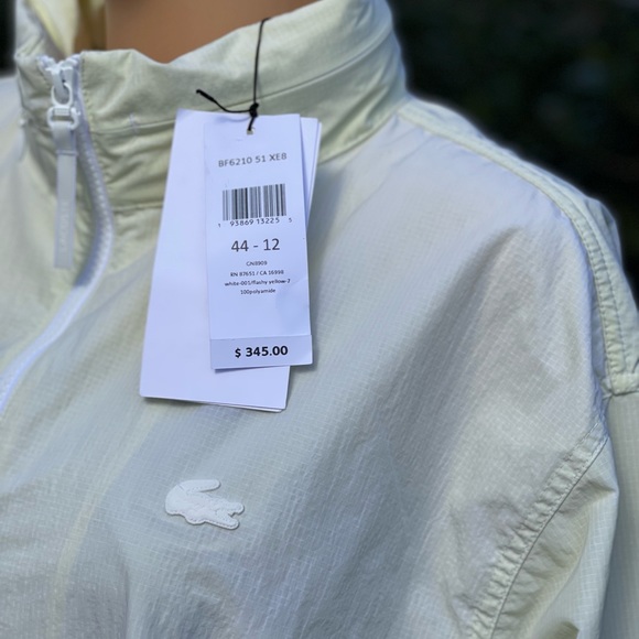 LACOSTE LONG NYLON PARKA BF6210 YELLOW - Picture 4 of 10